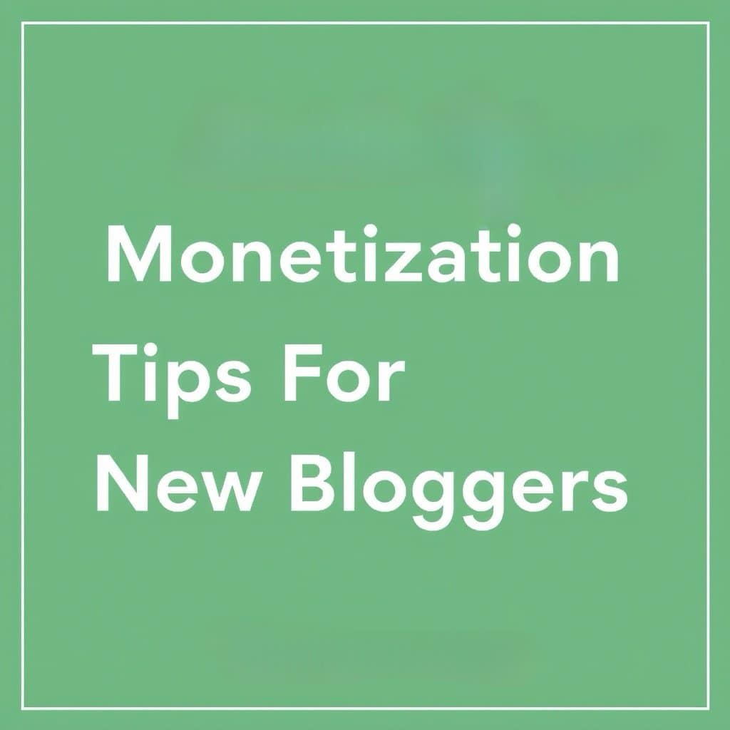Monetization Tips For New Bloggers