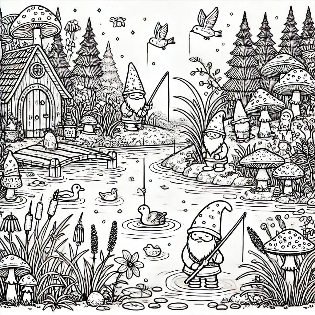 Kleurplaten van het kabouterbos