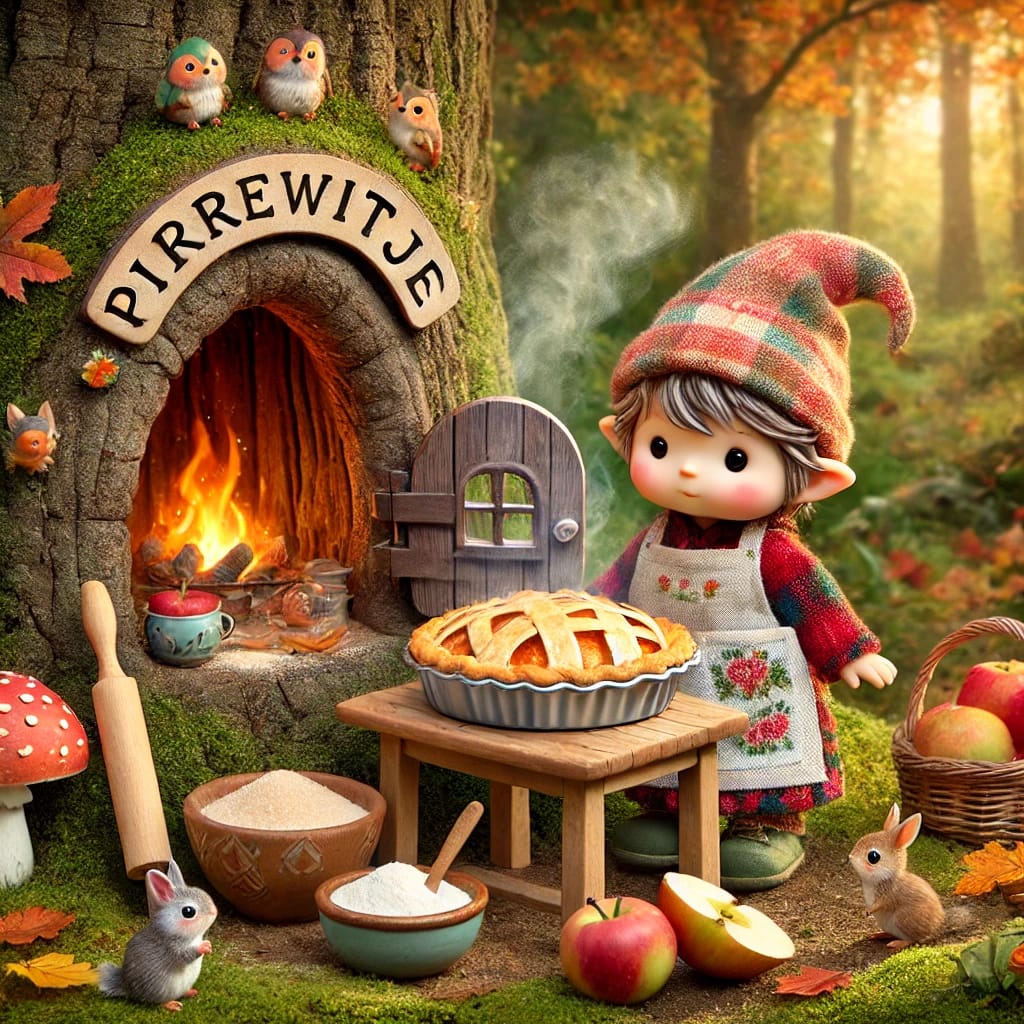 Pirrewitje bakt een appeltaart