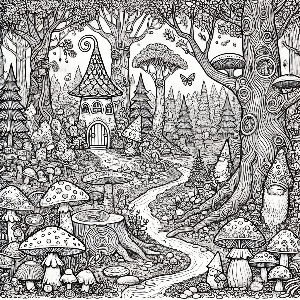Kleurplaten van het kabouterbos