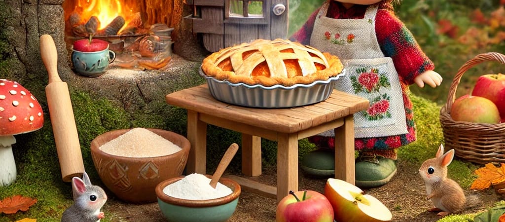 Pirrewitje bakt een appeltaart