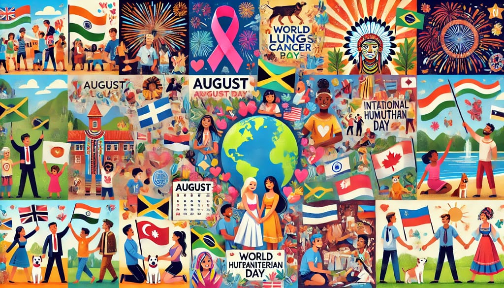 Famous International and National Days for August