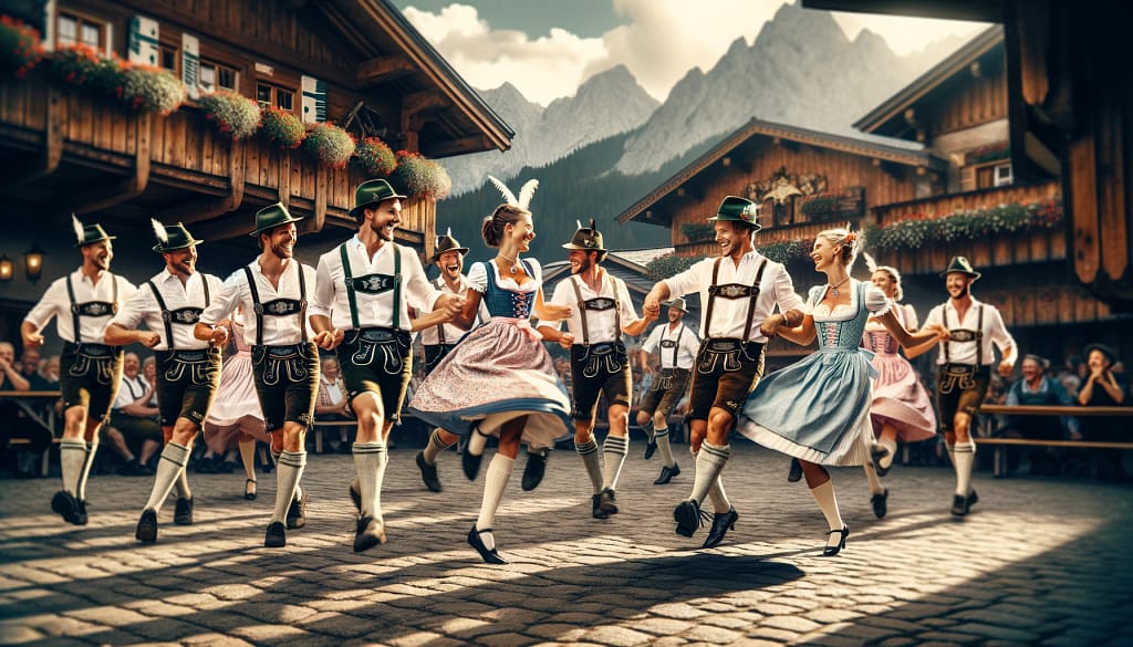 Lorelei and Schuhplatter 3 Lorelei and Schuhplatter, German folk song and dance