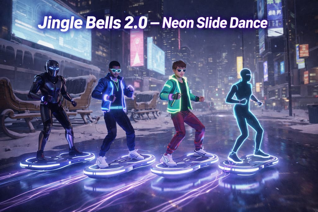 Neon slide dance - Jingle Bells 2.0