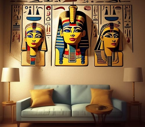 Why did the egyptians decorate their walls