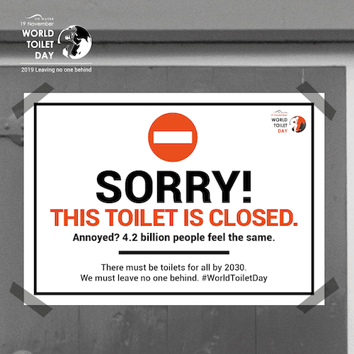 World toilet day.Sanitation is the message for a better fiture human wage management.