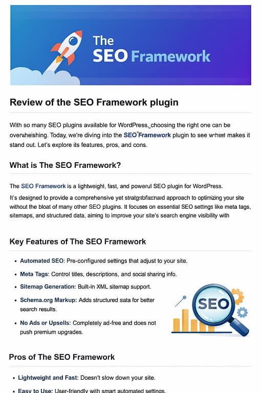 The SEO Framework Updated Review 2026 2 The SEO Framework Updated Review 2026