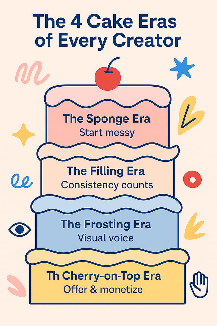 Bake your brand. A colorful cake with text