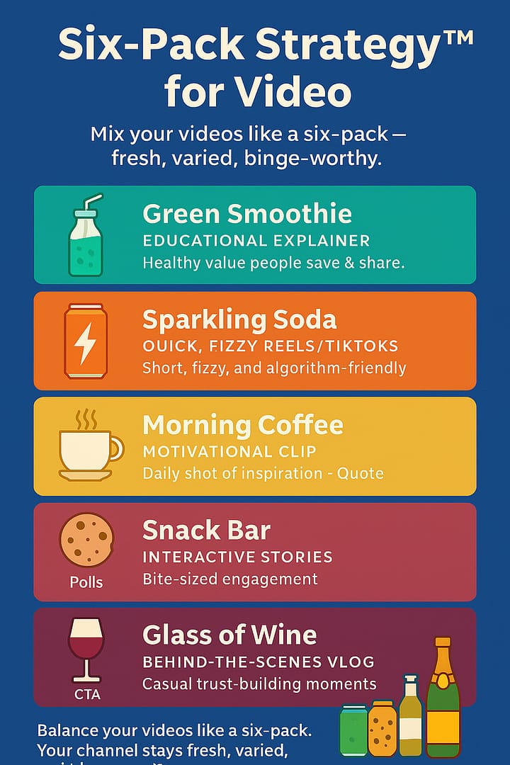 The six-pack strategy™ for video