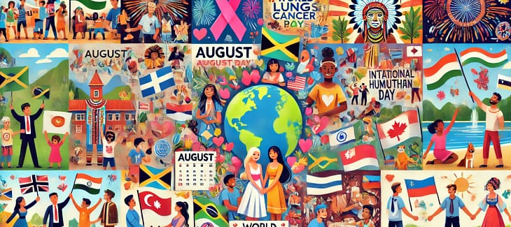 Famous International and National Days for August