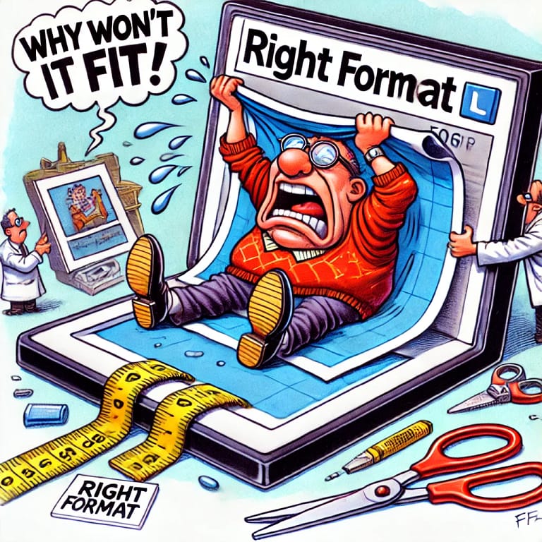 Errors in Image Formats and Size