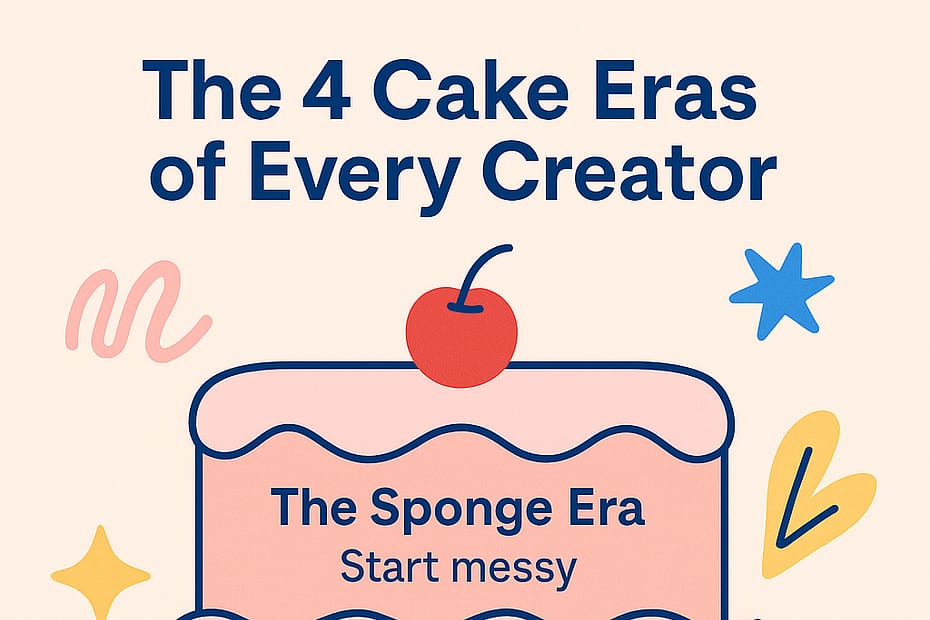 Bake your brand. A colorful cake with text