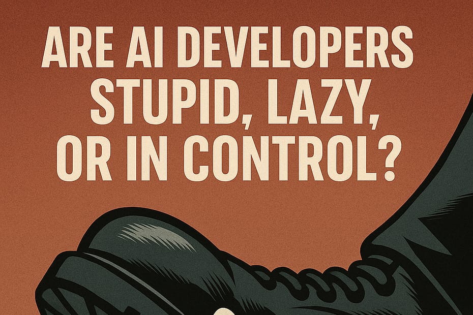Are AI Devs Stupid, Lazy, or in Control?