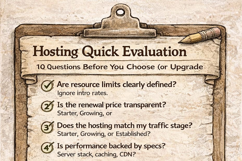 Hosting Quick Evaluation