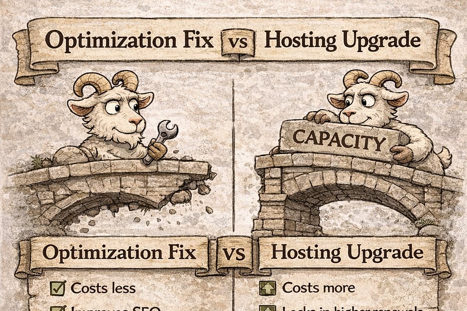 Comparison of optimization vs upgrade benefits